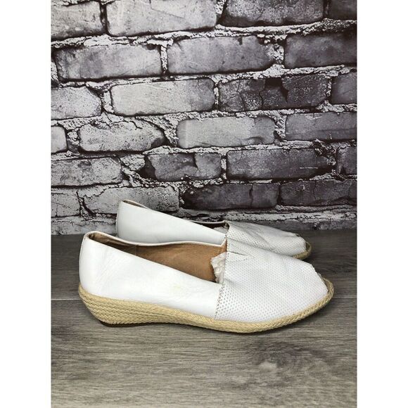 Kenneth Cole Gentle Souls White Leather Woven Wedge Sandals Women Sz 8.5M US/39 - Picture 15 of 16